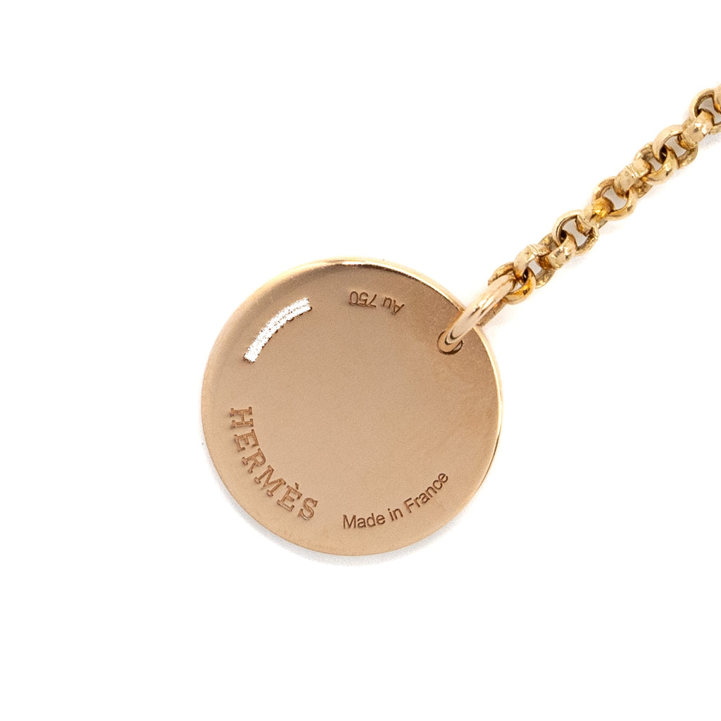 HERMES EX-LIBRIS PENDANT ROSE GOLD