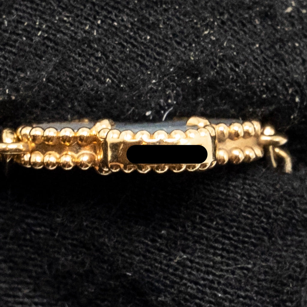 VAN CLEEF & ARPELS VINTAGE ALHAMBRA BRACELET 5 MOTIFS YELLOW GOLD, MOTHER OF PEARL