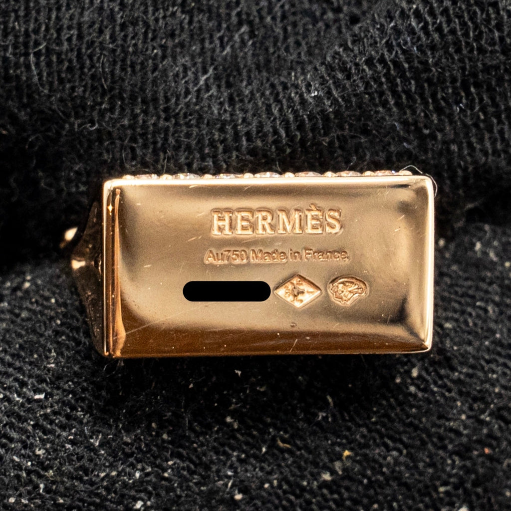 HERMES AMULETTES BIRKIN PENDANT ROSE GOLD DIAMONDS