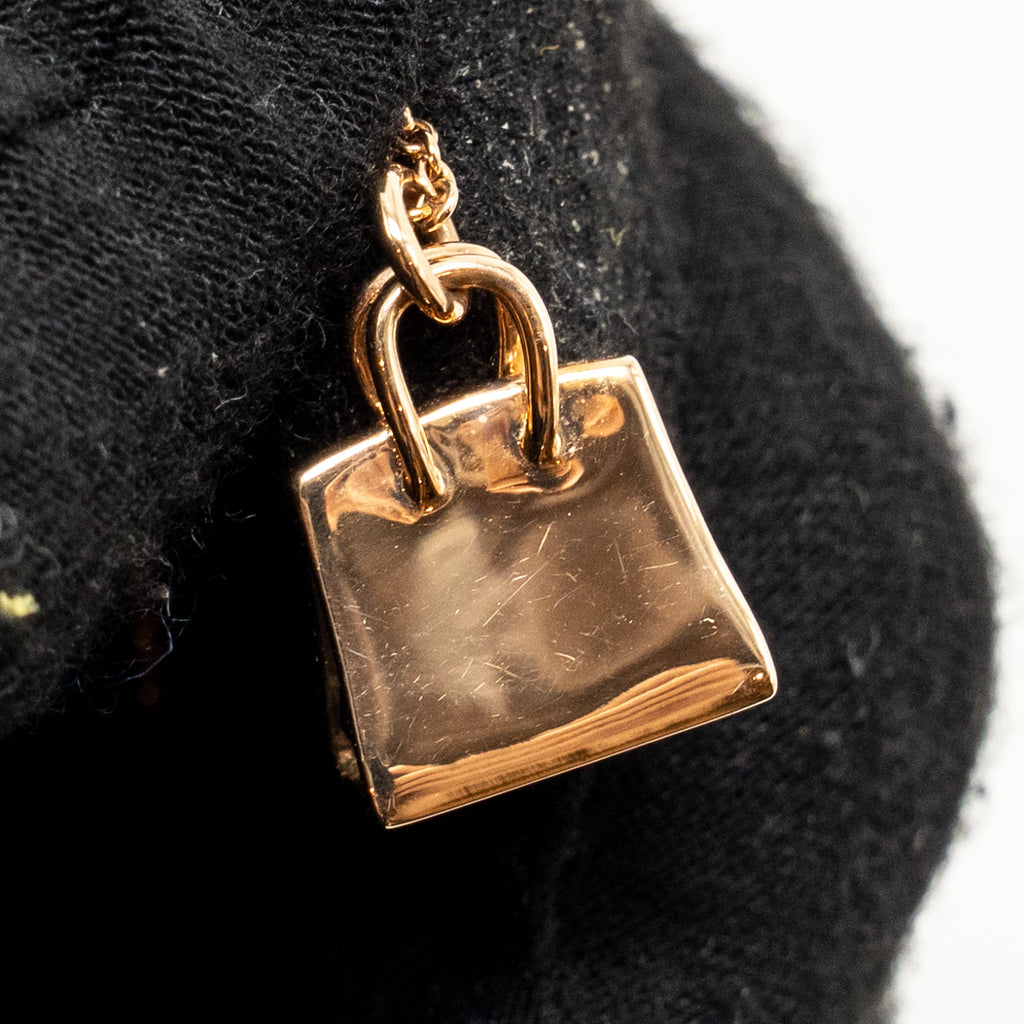 HERMES AMULETTES BIRKIN PENDANT ROSE GOLD DIAMONDS