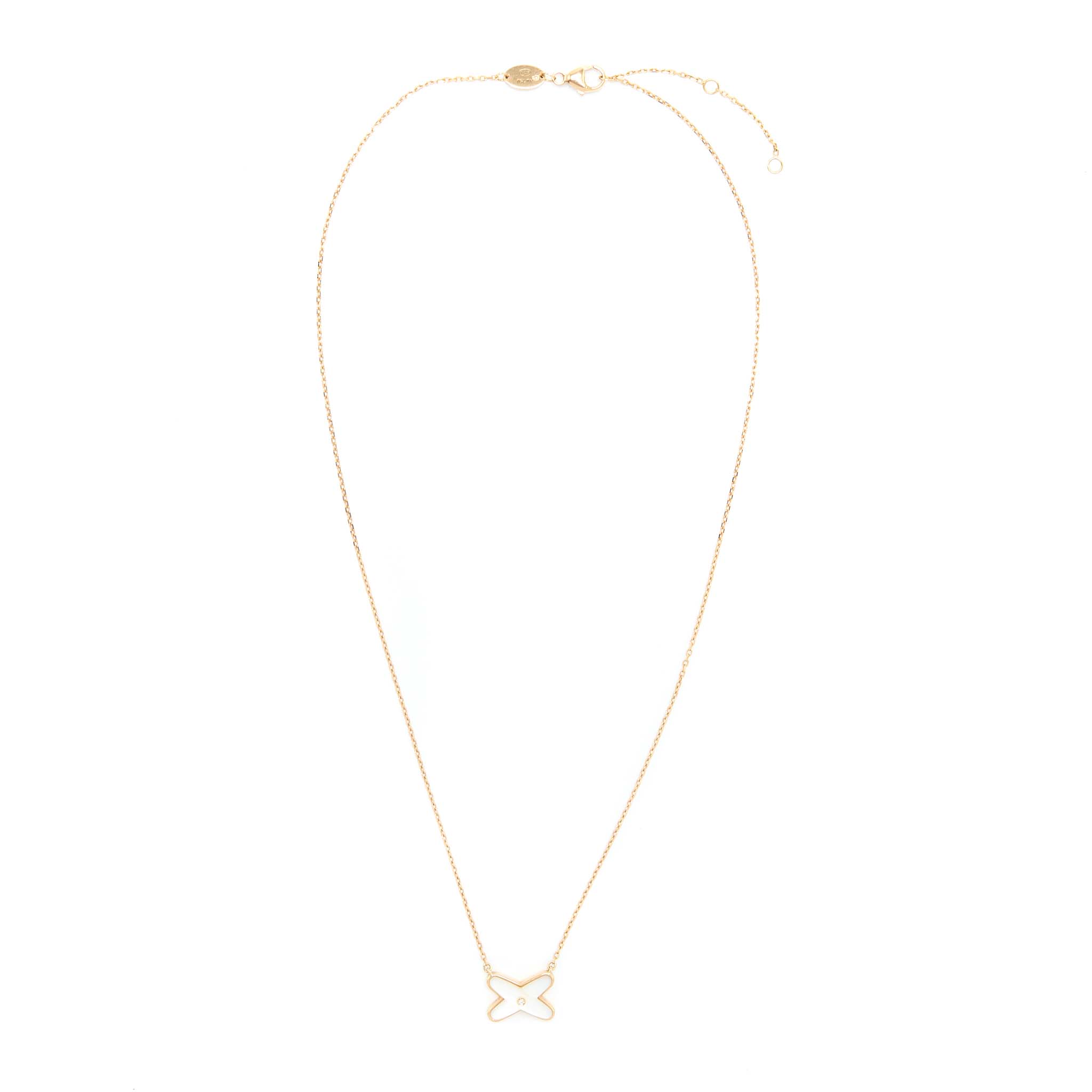CHAUMET JESUS DE LIENS PENDANT MOTHER OF PEARL ROSE GOLD DIAMOND