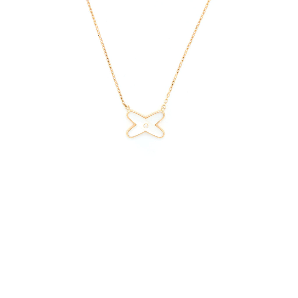 CHAUMET JESUS DE LIENS PENDANT MOTHER OF PEARL ROSE GOLD DIAMOND