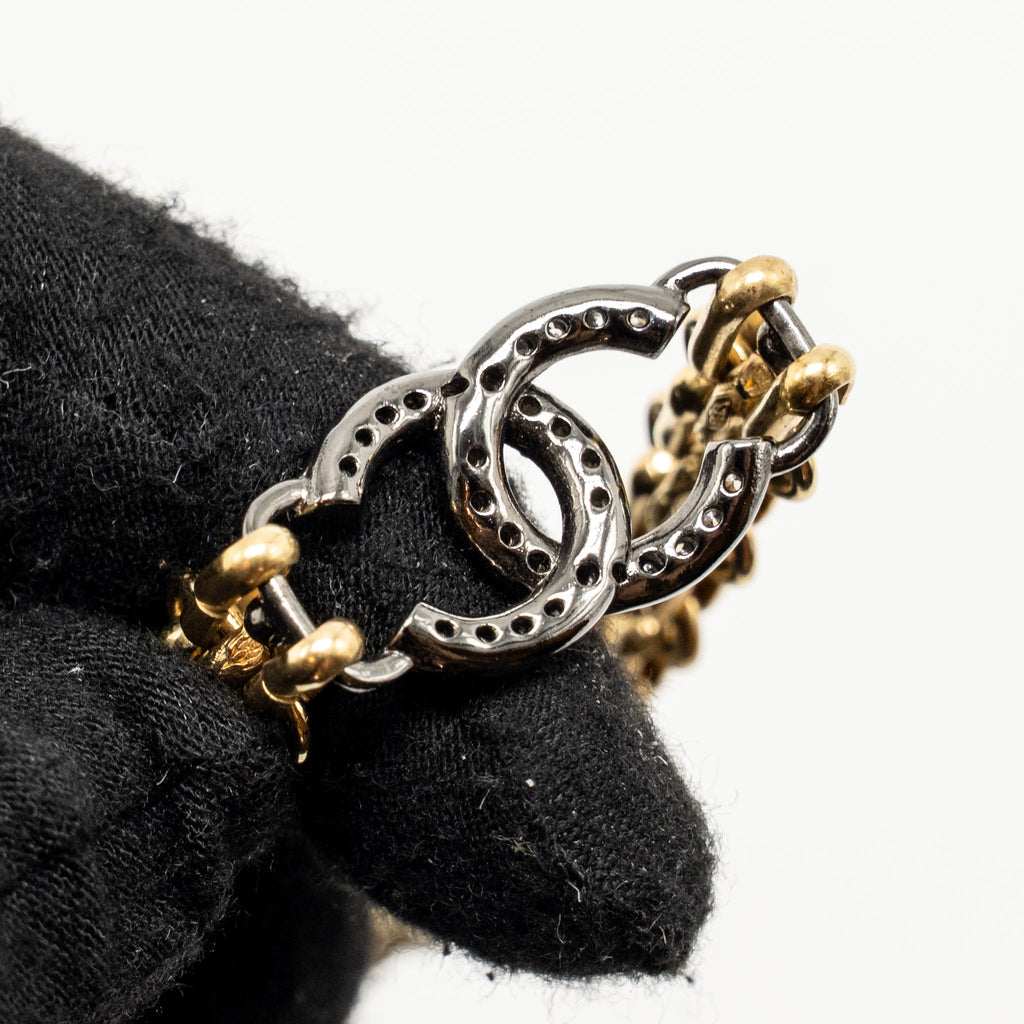 CHANEL CC CHAIN BRACELET CRYSTAL MULTICOLOUR TONE