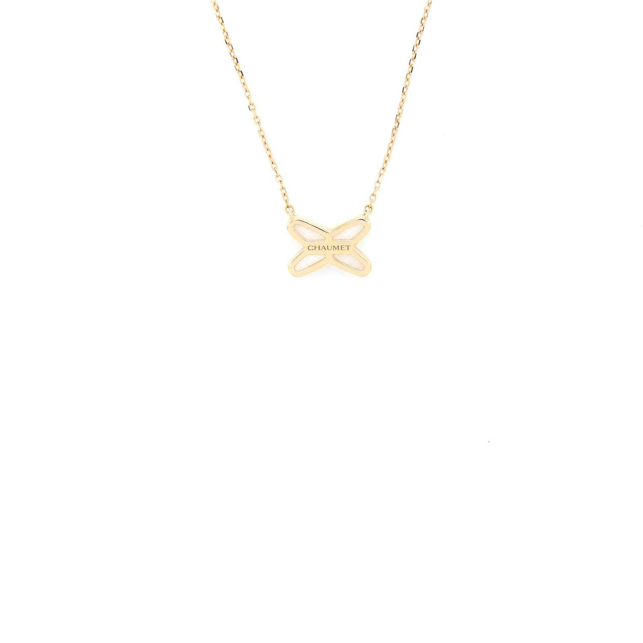 CHAUMET JESUS DE LIENS PENDANT MOTHER OF PEARL ROSE GOLD DIAMOND