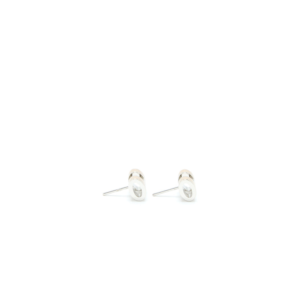 HERMES MINI POP H EARRINGS MARRON GLACE SHW
