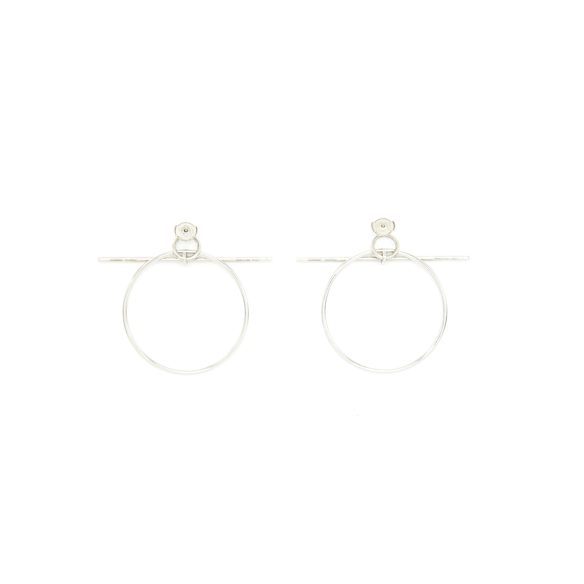 HERMES LOOP EARRINGS STERLING SILVER
