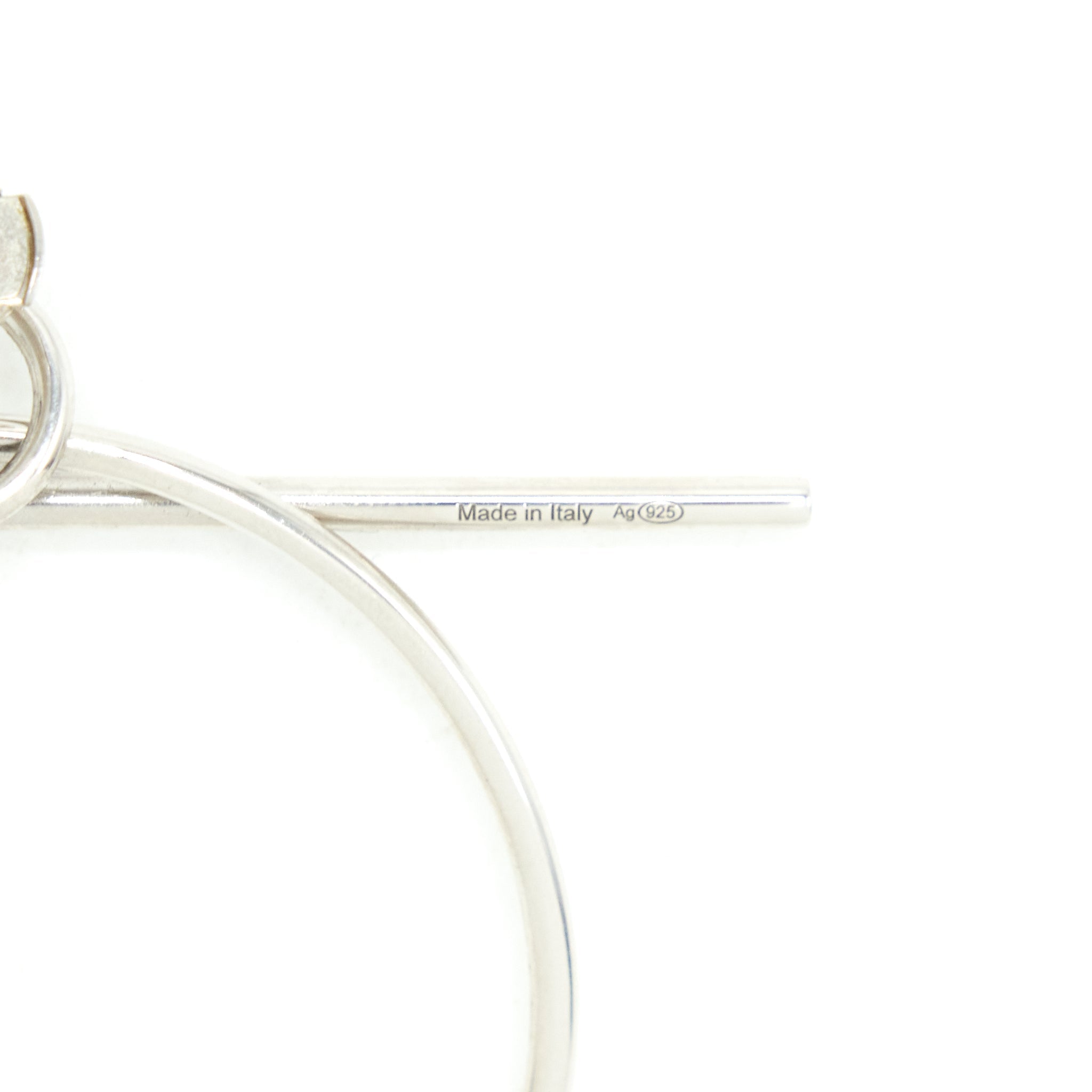HERMES LOOP EARRINGS STERLING SILVER