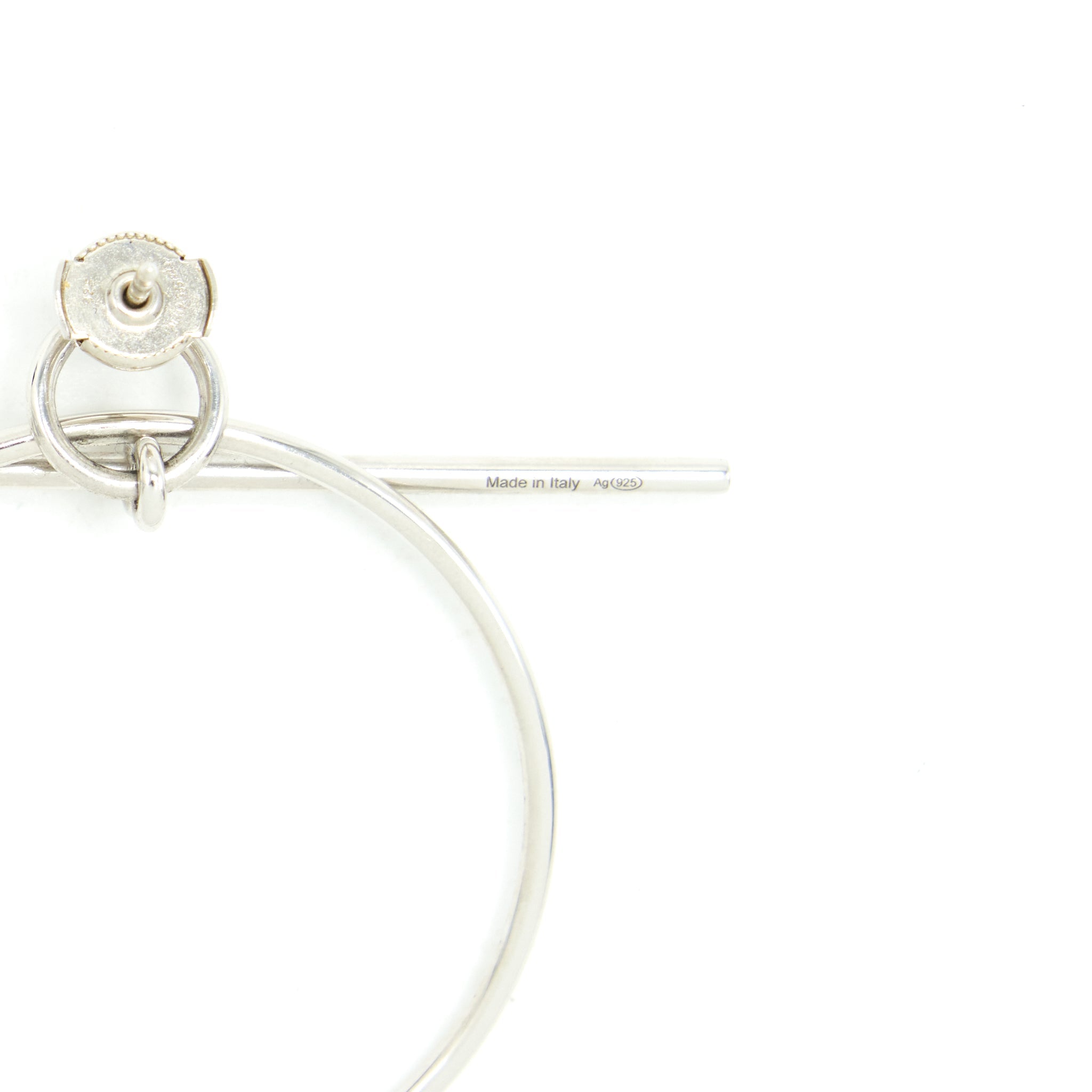 HERMES LOOP EARRINGS STERLING SILVER