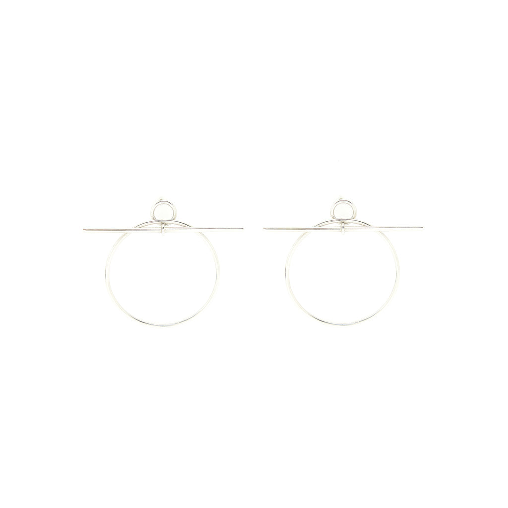 HERMES LOOP EARRINGS STERLING SILVER