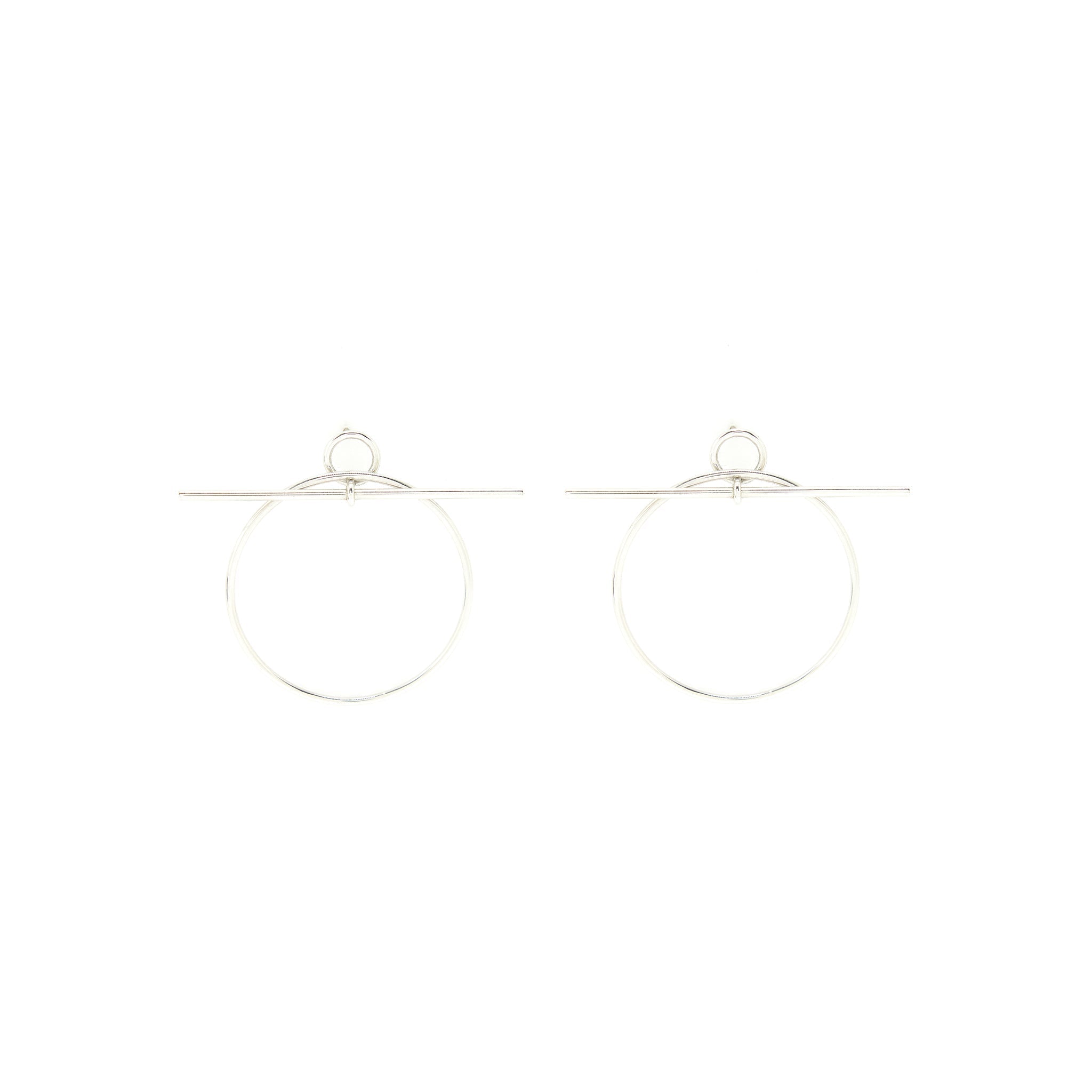 HERMES LOOP EARRINGS STERLING SILVER