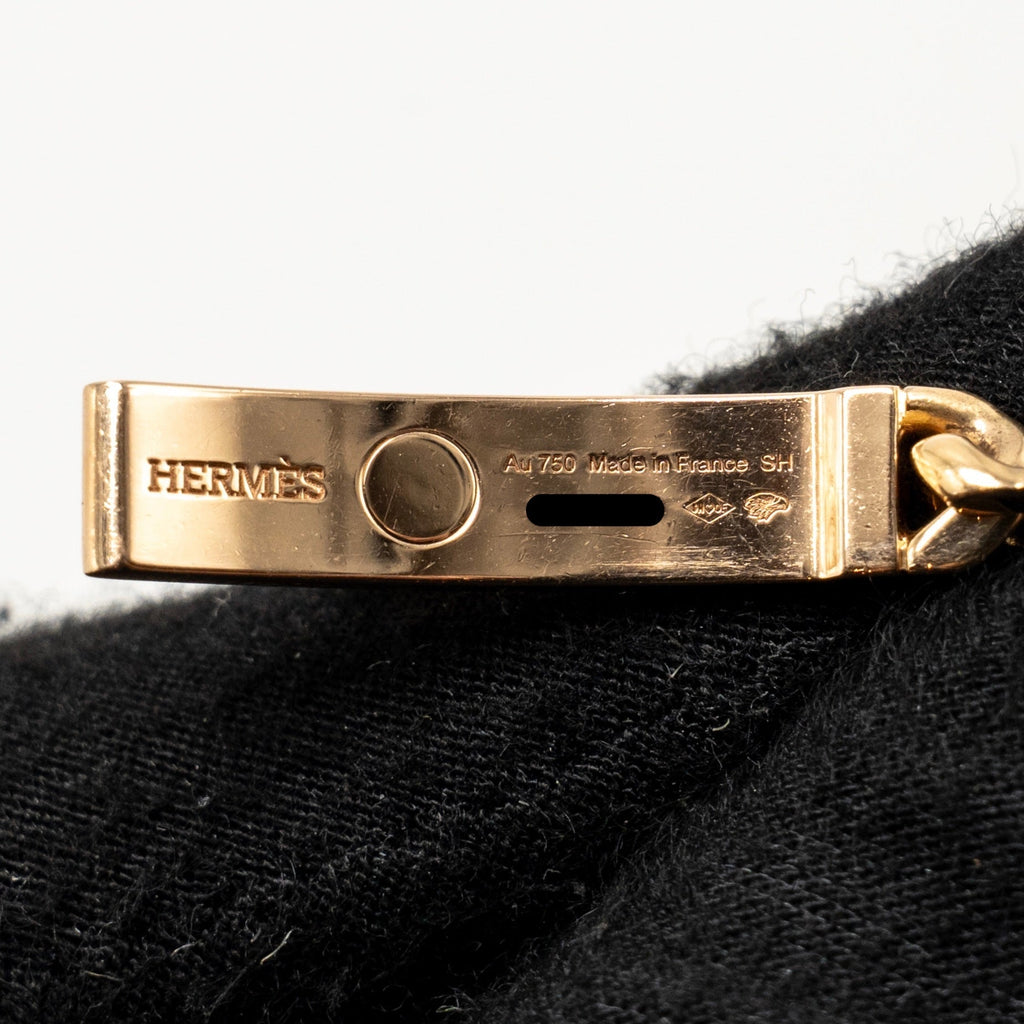 HERMES KELLY GOURMETTE BRACELET ROSE GOLD/DIAMONDS