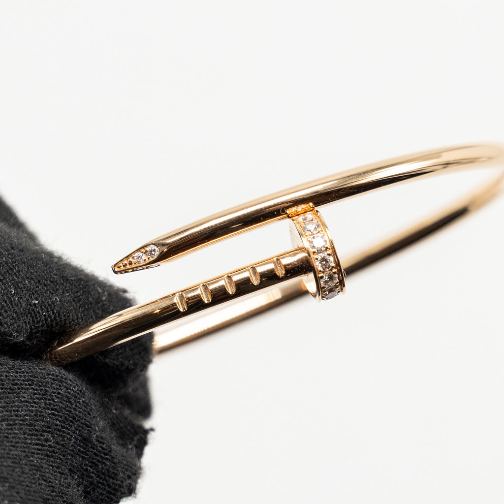 CARTIER JUSTE UN CLOU BRACELET ROSE GOLD DIAMONDS