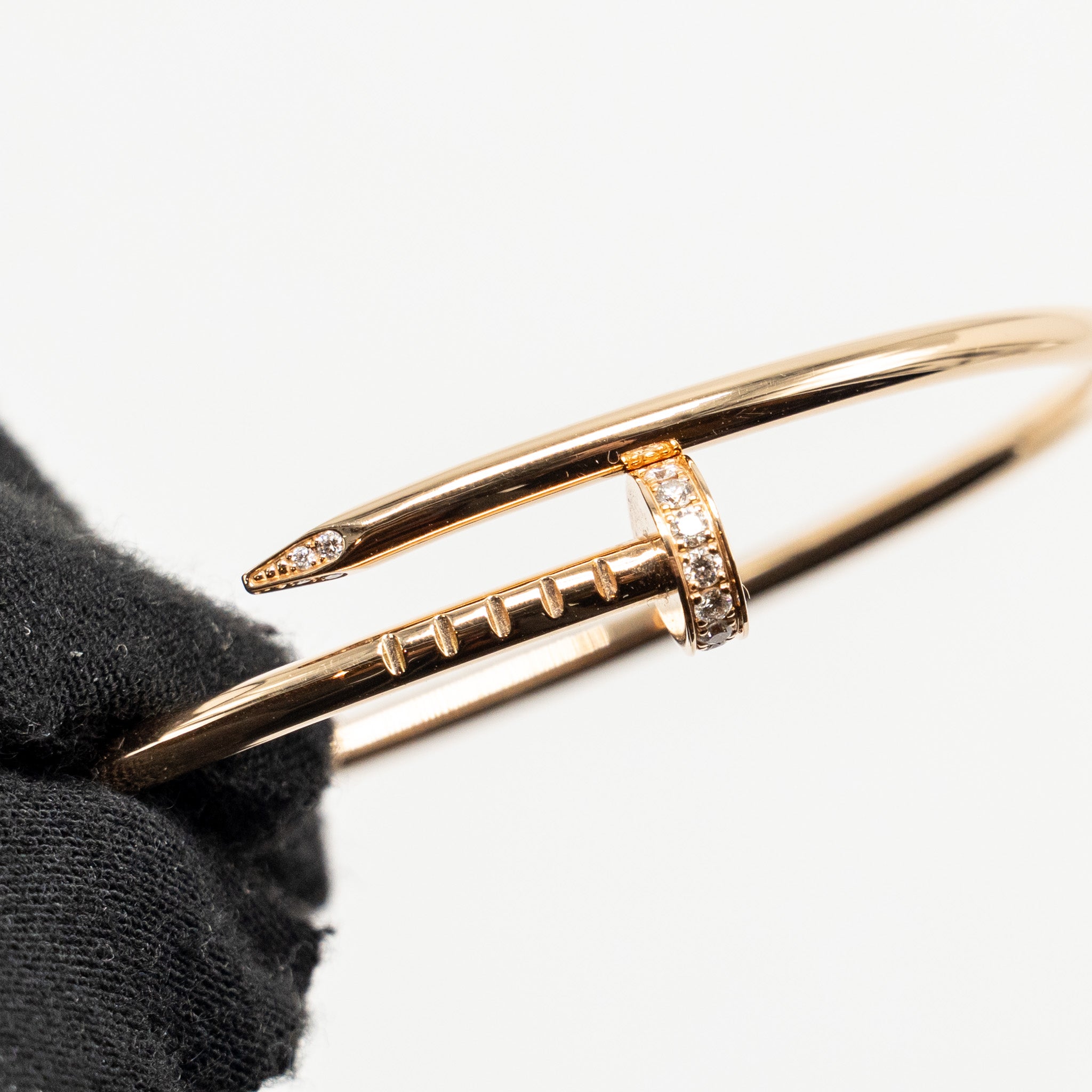 CARTIER JUSTE UN CLOU BRACELET ROSE GOLD DIAMONDS