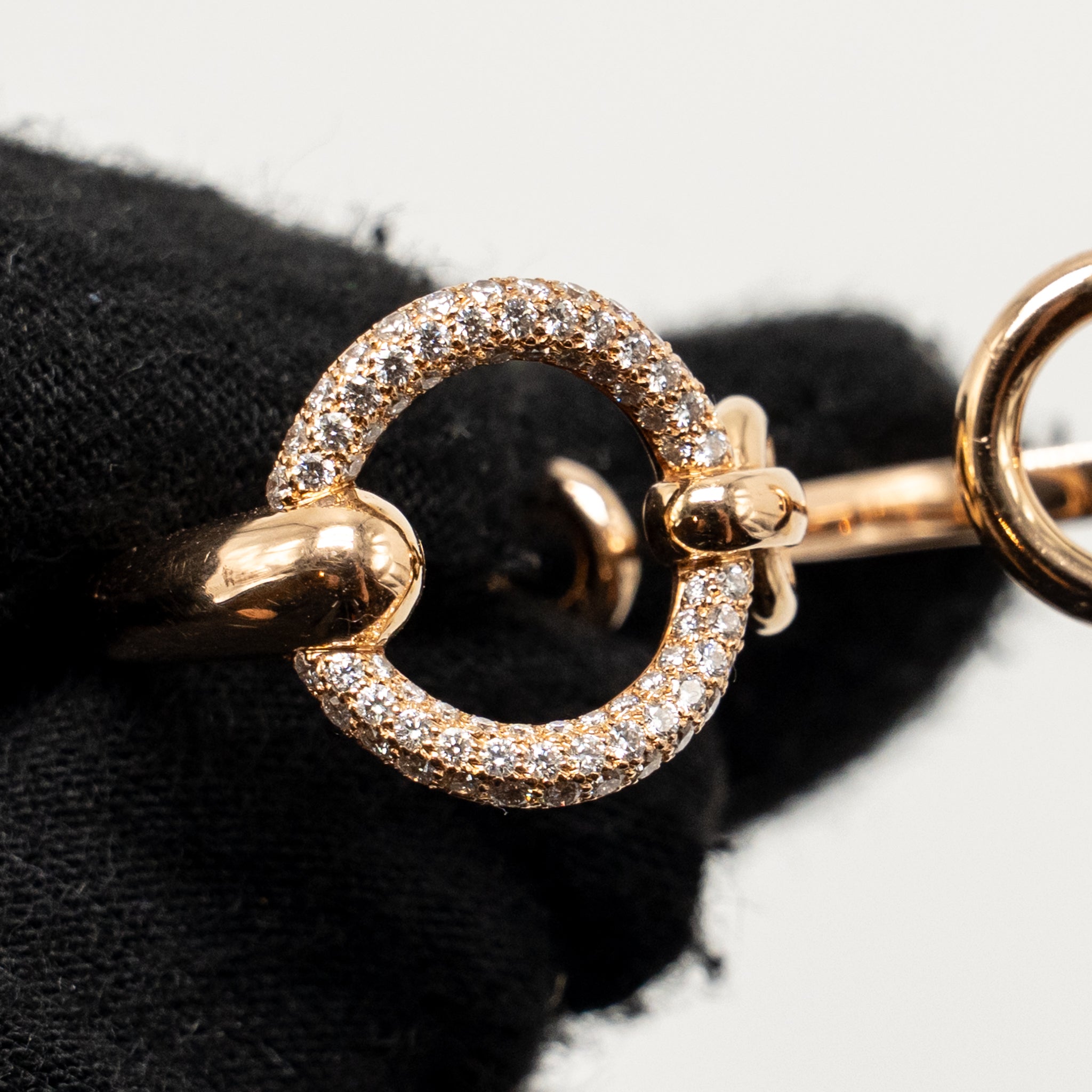 HERMES FILET D'OR DOUBLE RING ROSE GOLD/DIAMONDS