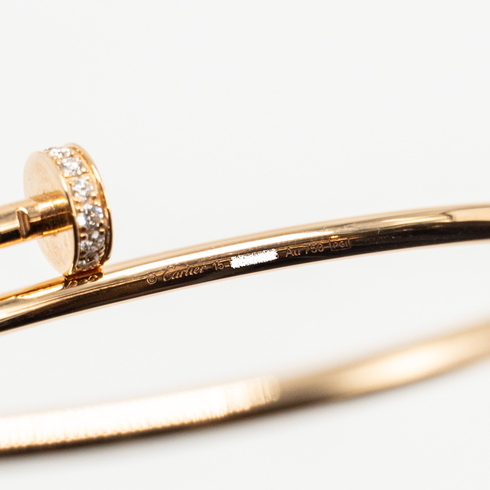 CARTIER JUSTE UN CLOU BRACELET ROSE GOLD DIAMONDS