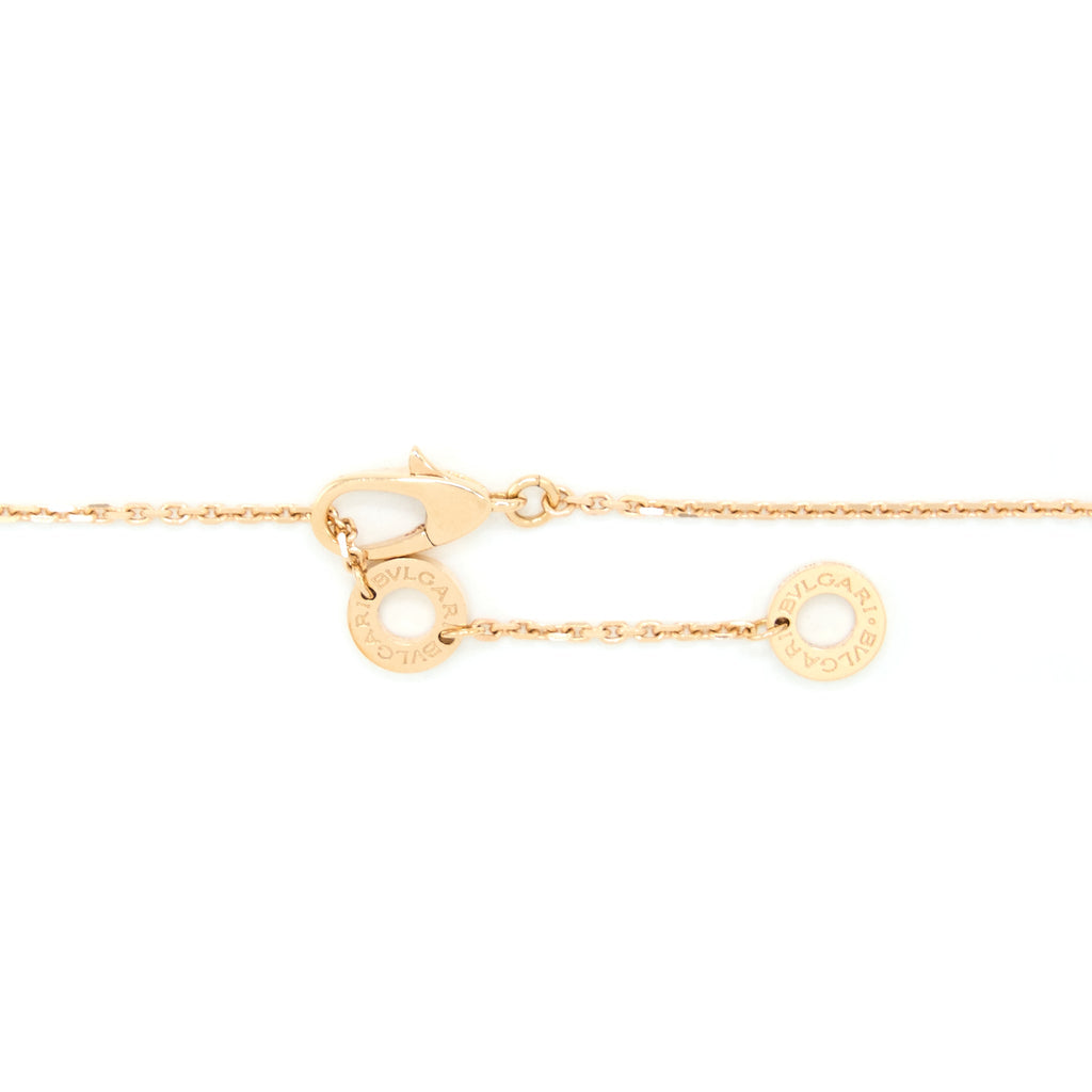BVLGARI DIVA`S DREAM NECKLACE MOTHER OF PEARL WITH DIAMOND ROSE GOLD