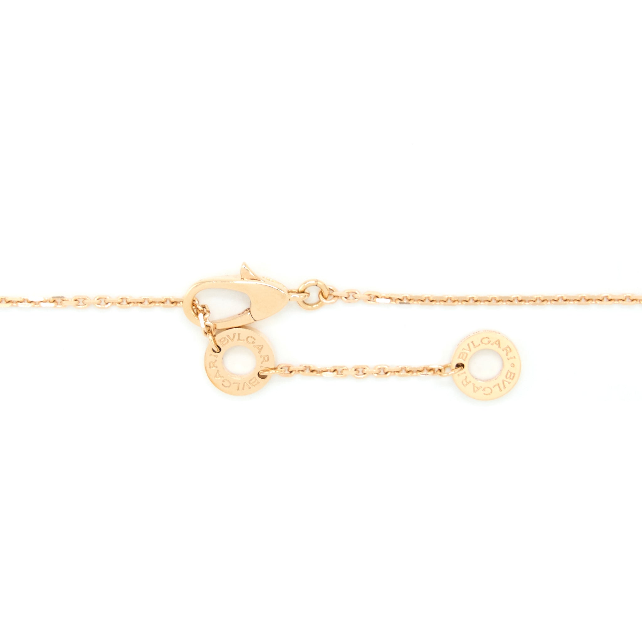 BVLGARI DIVA`S DREAM NECKLACE MOTHER OF PEARL WITH DIAMOND ROSE GOLD