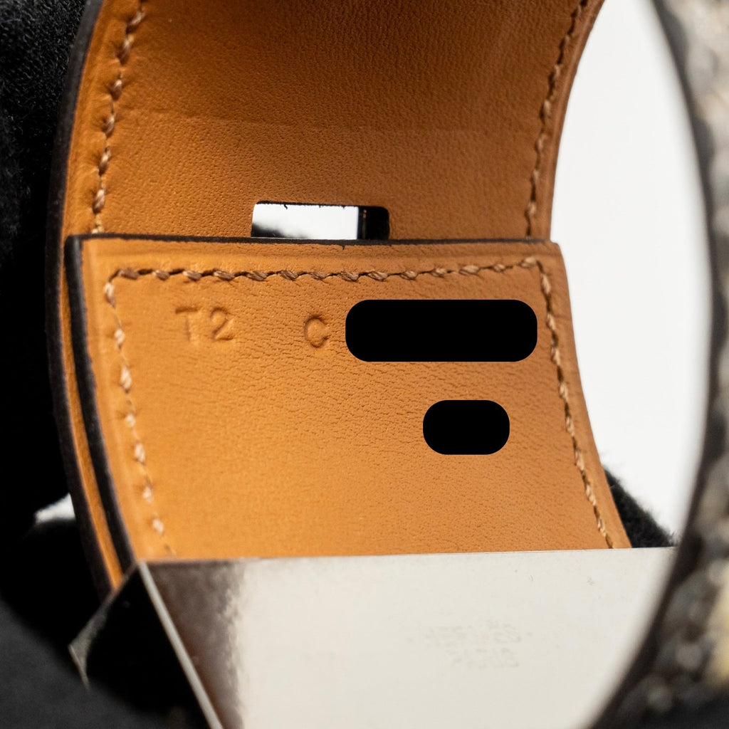 HERMES SIZE T2 COLLIER DE CHIEN CUFF BRACELET OMBRÉ LIZARD SHW STAMP C