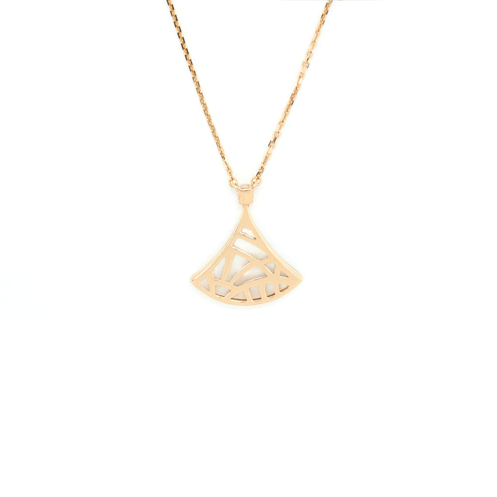 BVLGARI DIVA`S DREAM NECKLACE MOTHER OF PEARL WITH DIAMOND ROSE GOLD