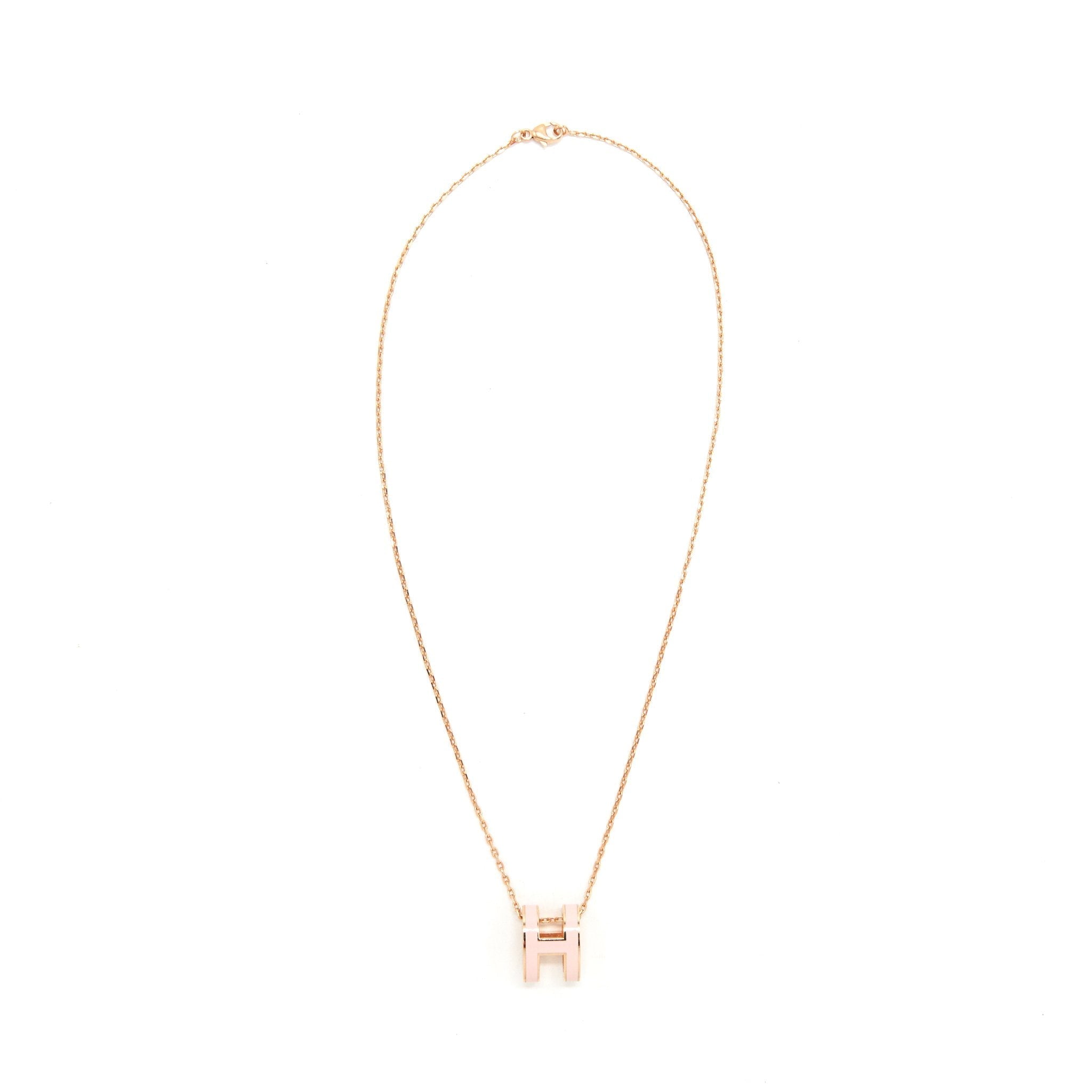 HERMES POP H PENDANT PINK WITH RGHW