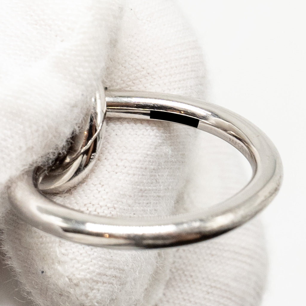 CELINE KNOT RING BRASS RHODIUM SILVER TONE