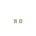 HERMES MINI POP H EARRINGS MARRON GLACE/ GREY WITH SHW