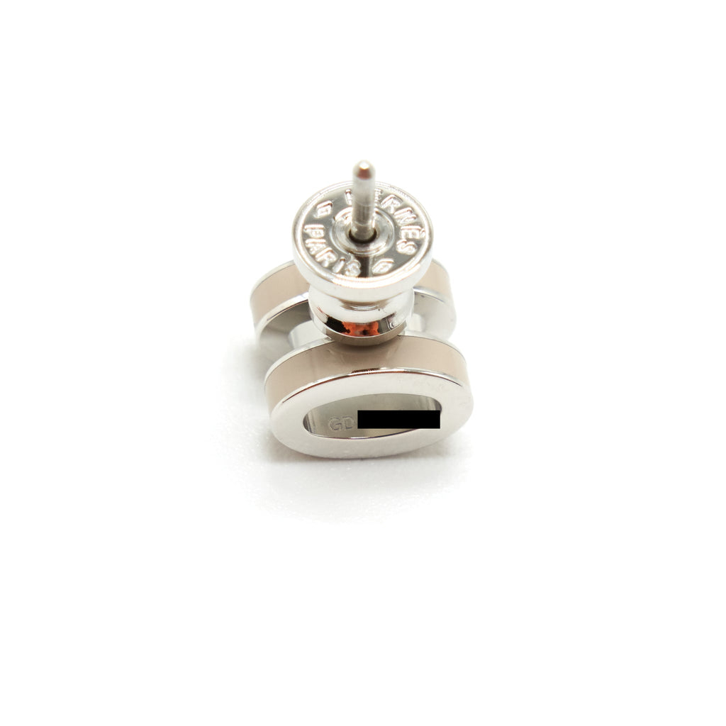 HERMES MINI POP H EARRINGS MARRON GLACE SHW