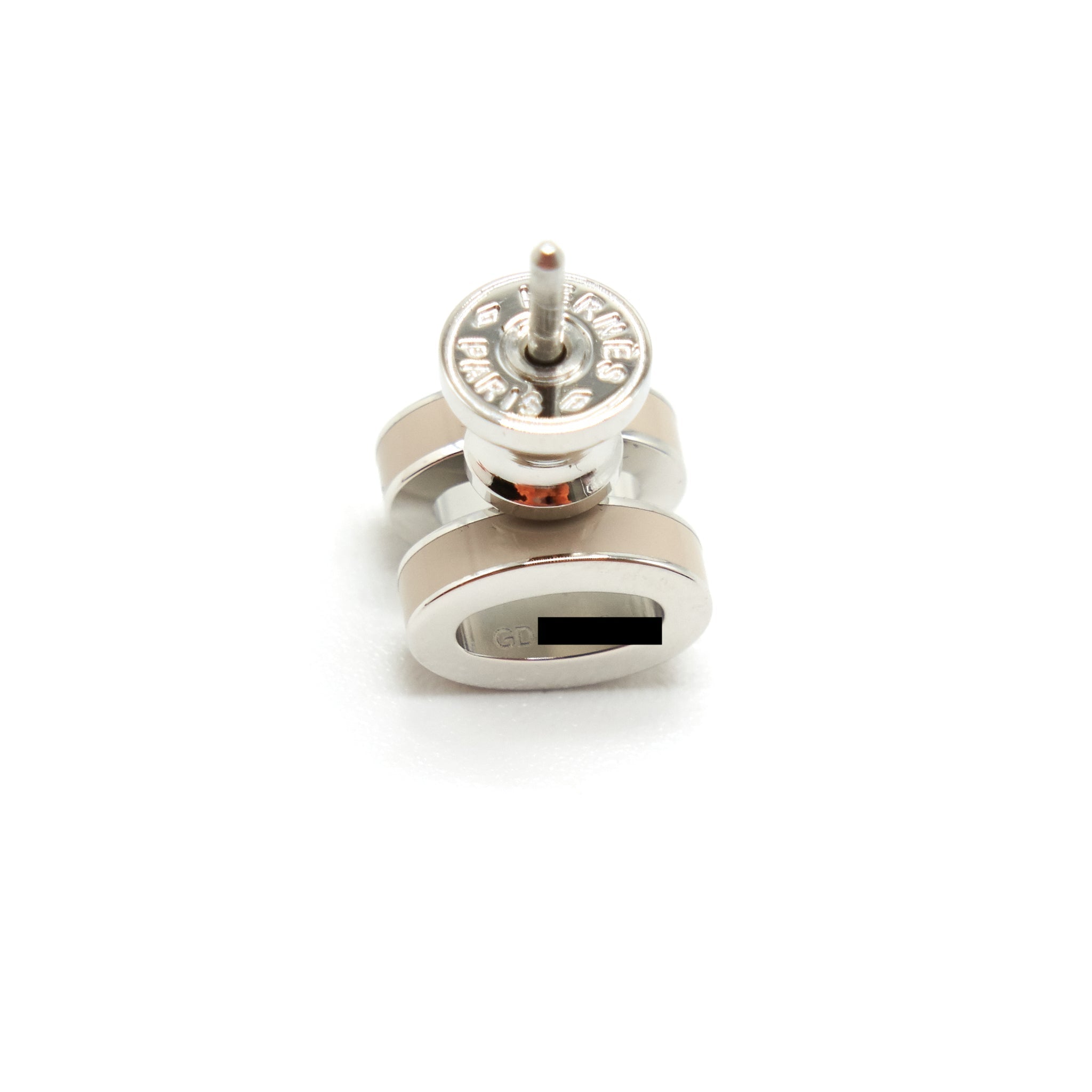 HERMES MINI POP H EARRINGS MARRON GLACE SHW