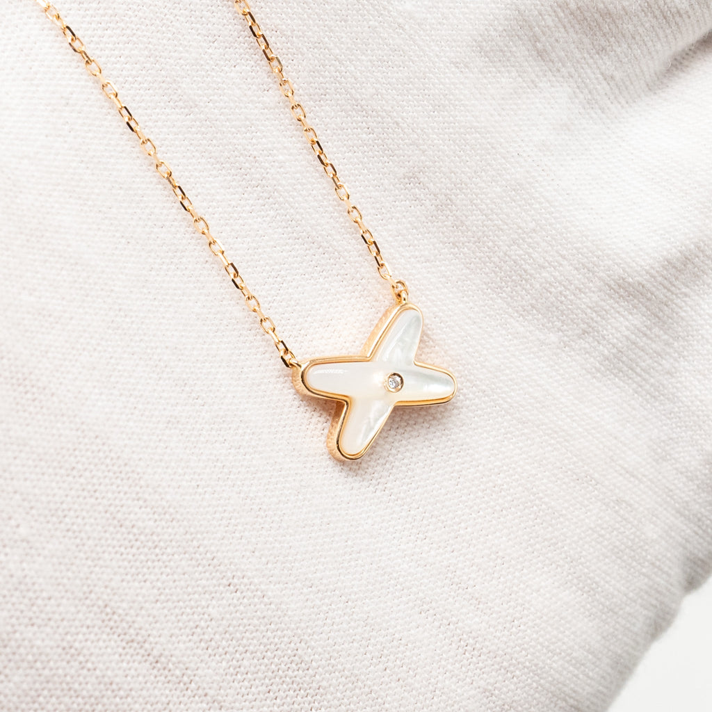 CHAUMET JEUX DE LIENS PENDANT ROSE GOLD / MOTHER OF PEARL / DIAMOND