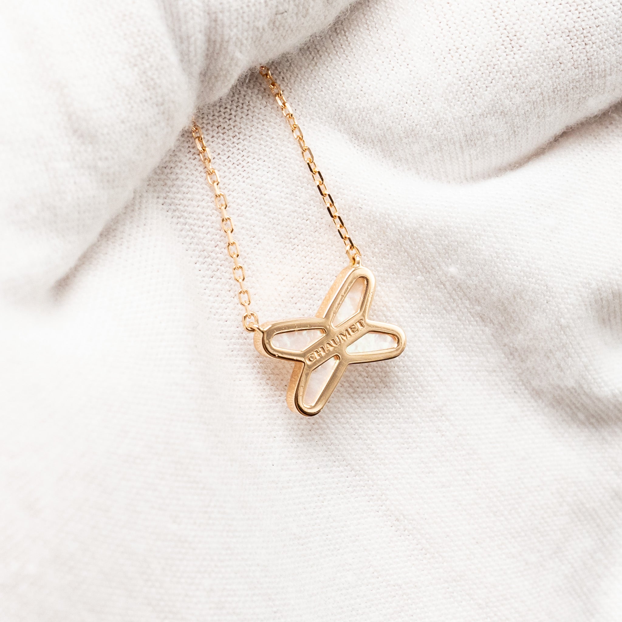 CHAUMET JEUX DE LIENS PENDANT ROSE GOLD / MOTHER OF PEARL / DIAMOND