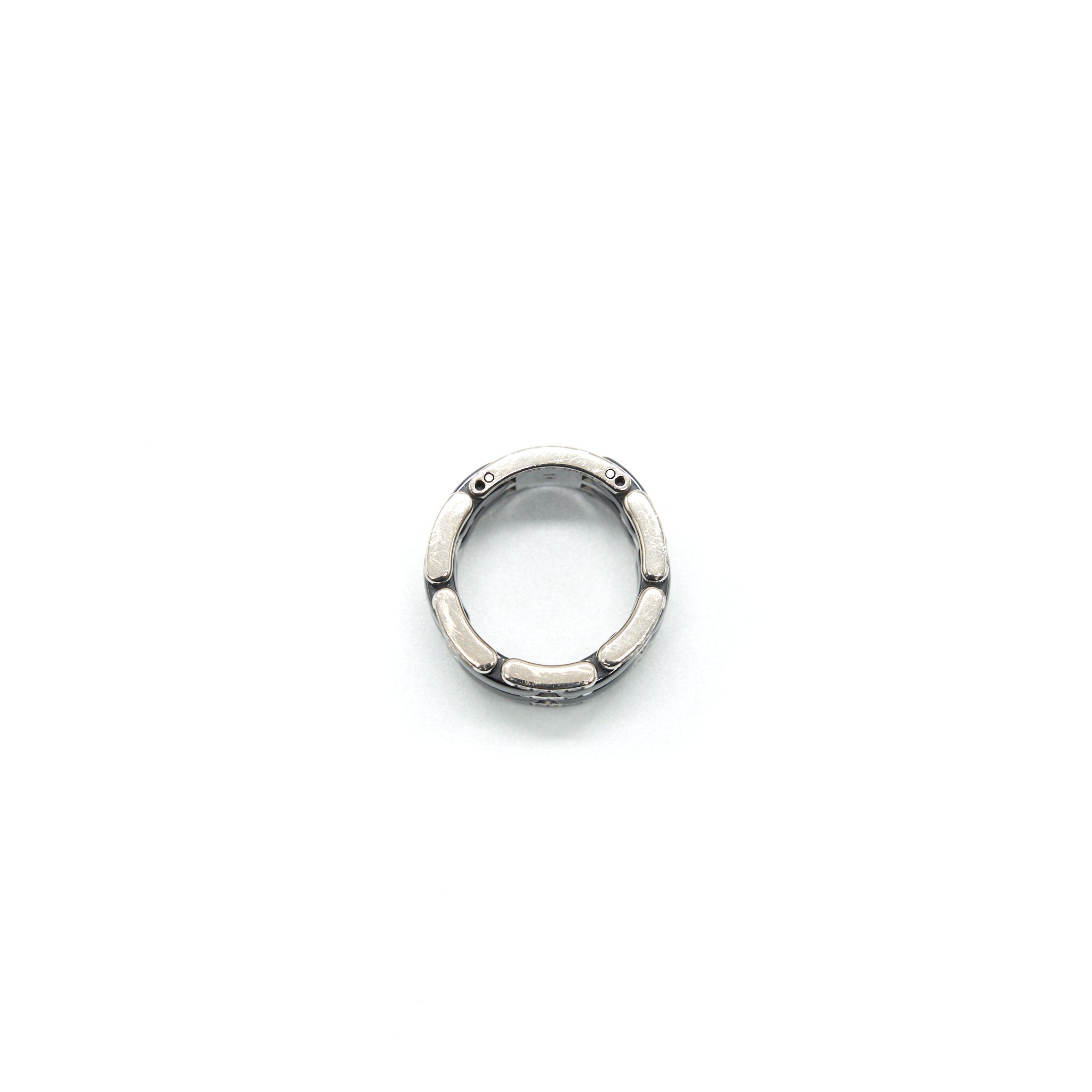 CHANEL ULTRA RING LARGE VERSION WHITE GOLD WITH DIAMONDS, BLACK CERAMIC