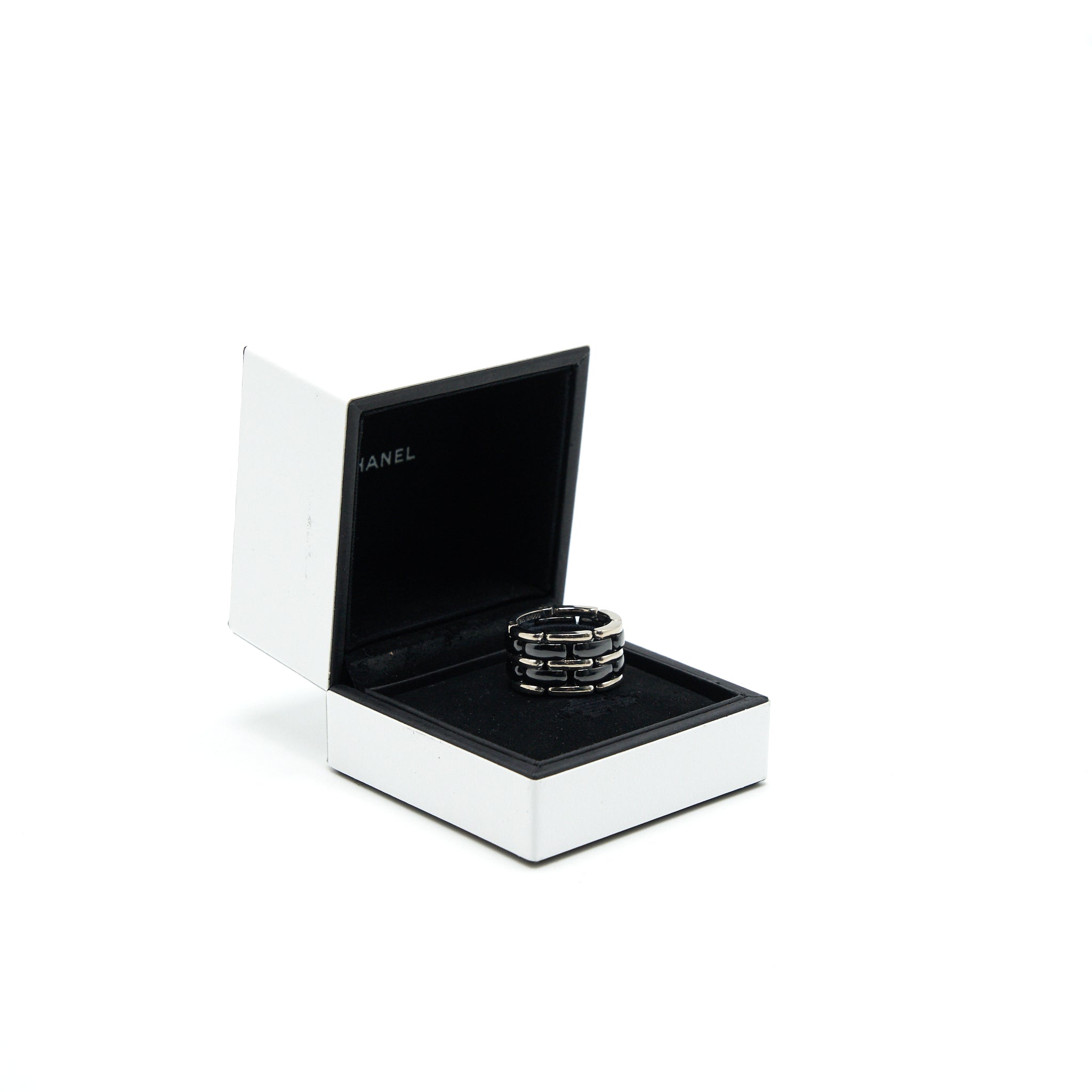 CHANEL ULTRA RING LARGE VERSION 18K WHITE GOLD, BLACK CERAMIC