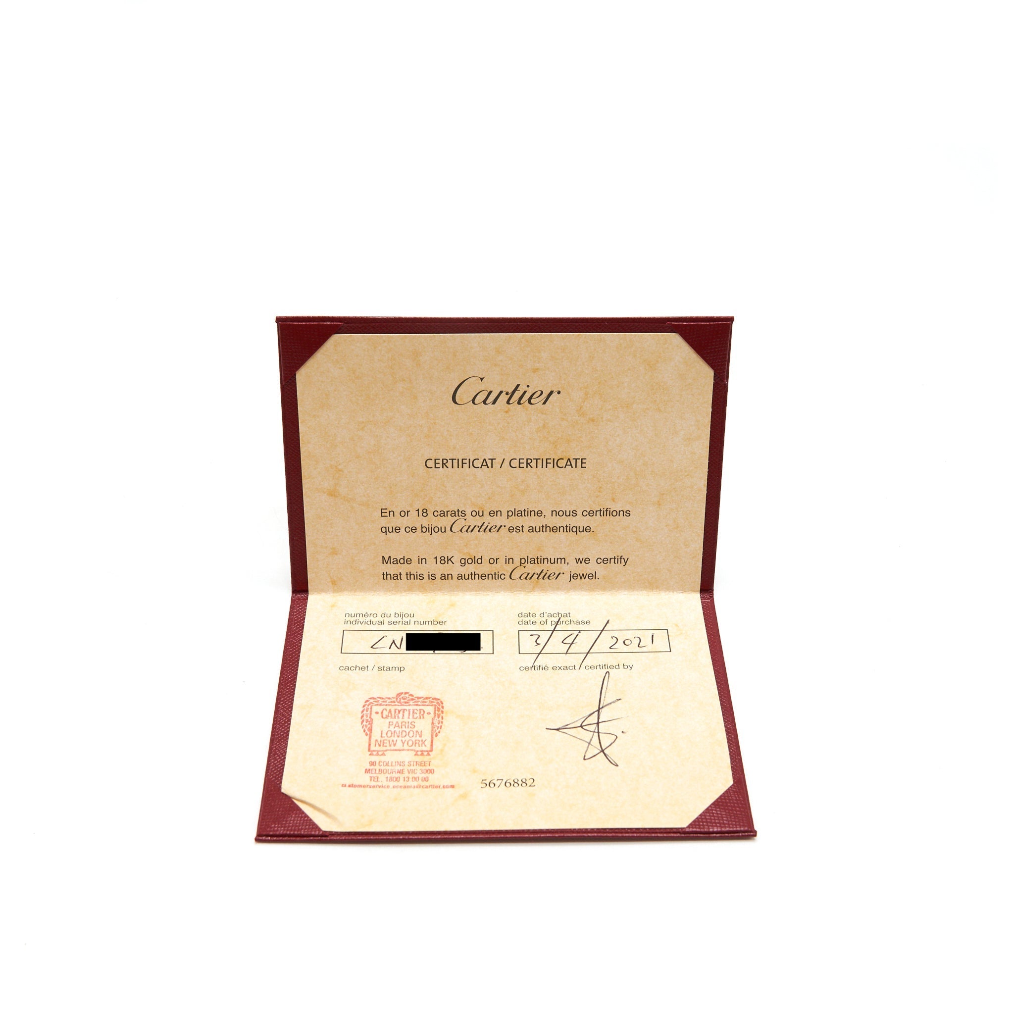 CARTIER LOVE RING PINK GOLD
