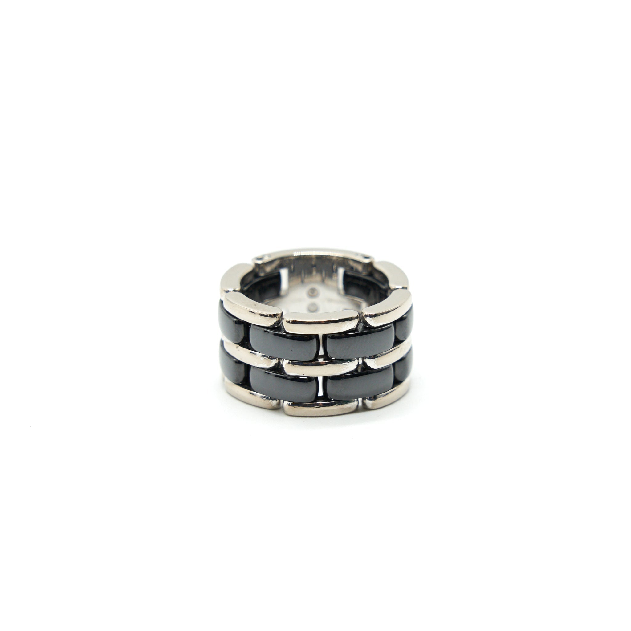 CHANEL ULTRA RING LARGE VERSION 18K WHITE GOLD, BLACK CERAMIC