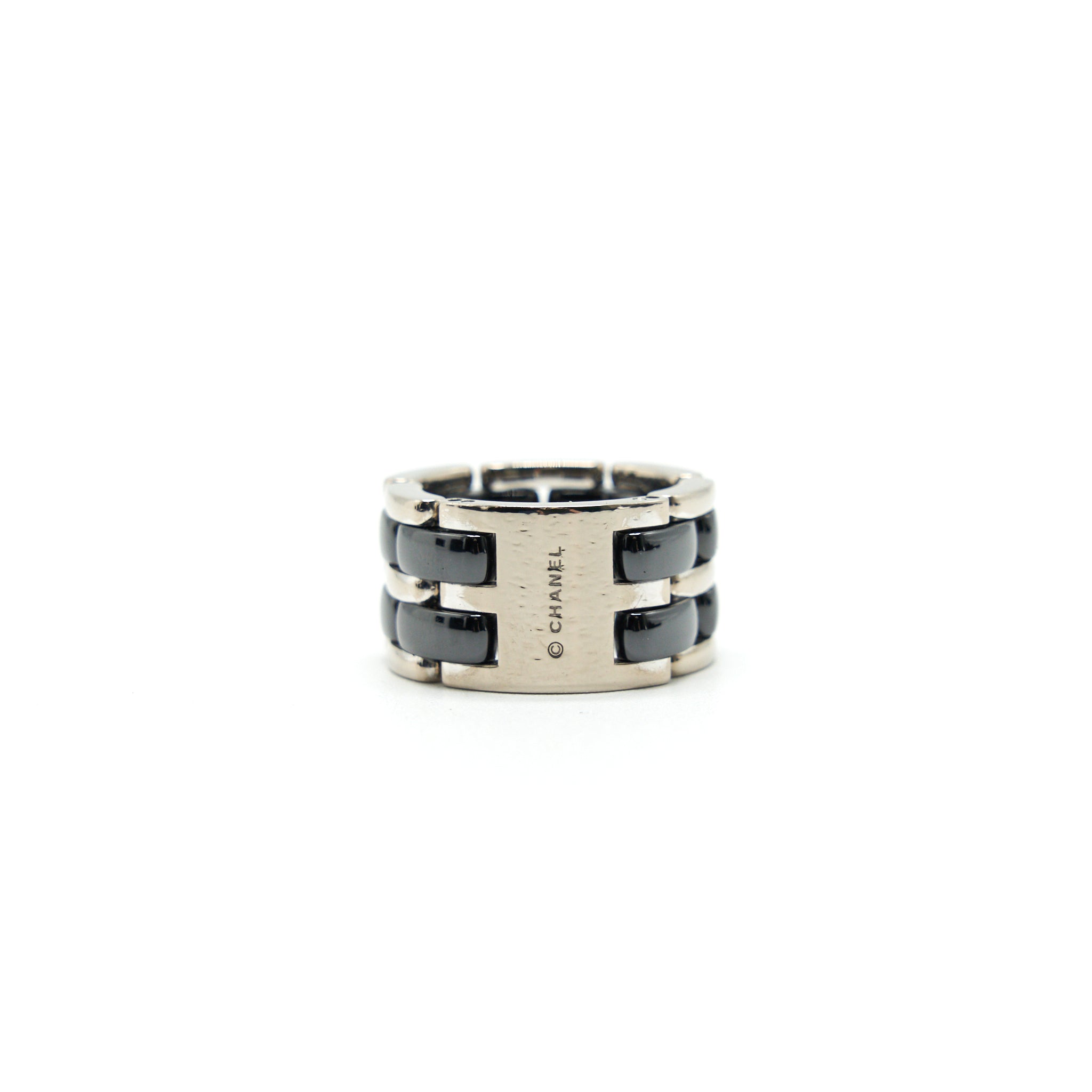 CHANEL ULTRA RING LARGE VERSION 18K WHITE GOLD, BLACK CERAMIC