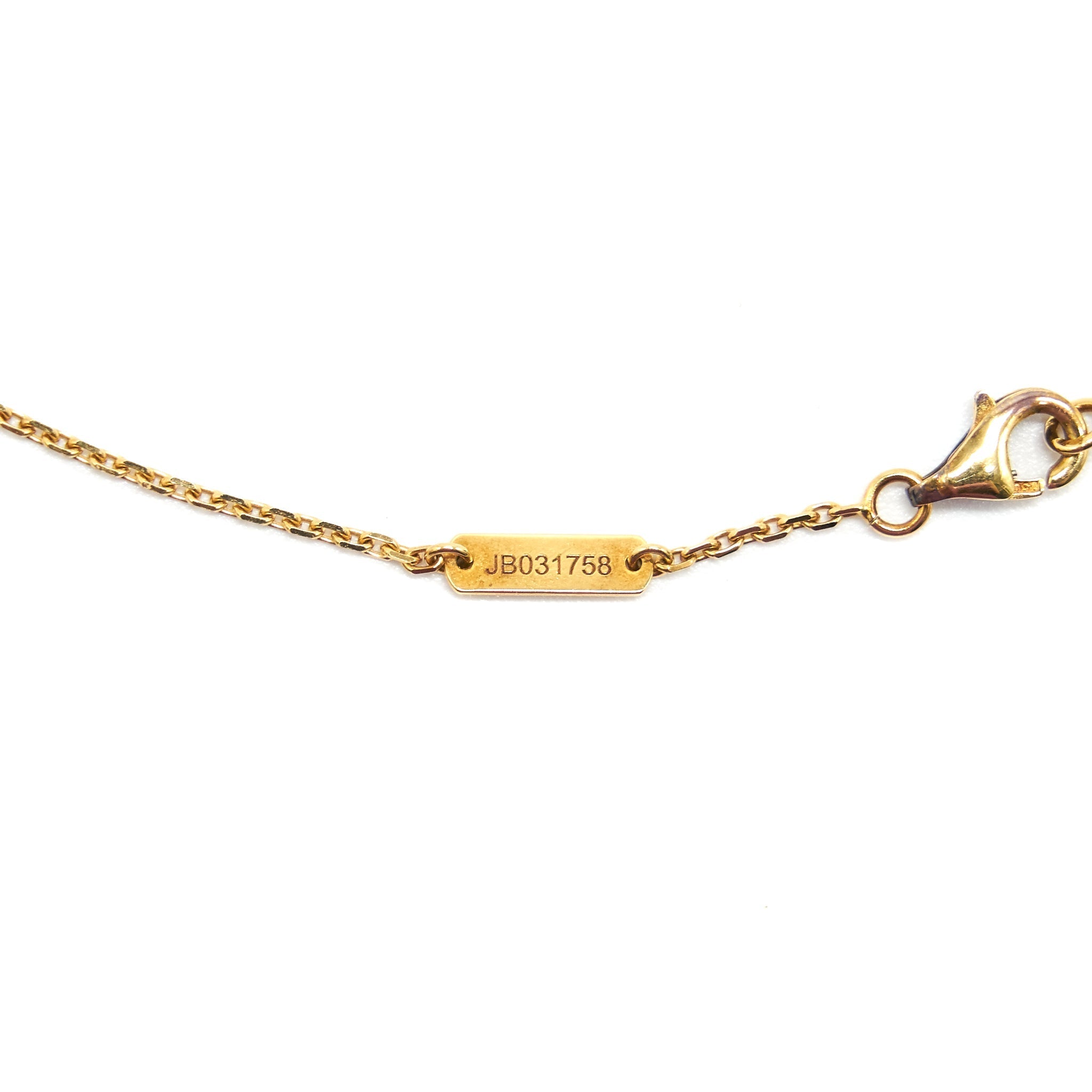 VAN CLEEF & ARPELS VINTAGE ALHAMBRA PENDANT YELLOW GOLD WHITE MOTHER OF PEARL