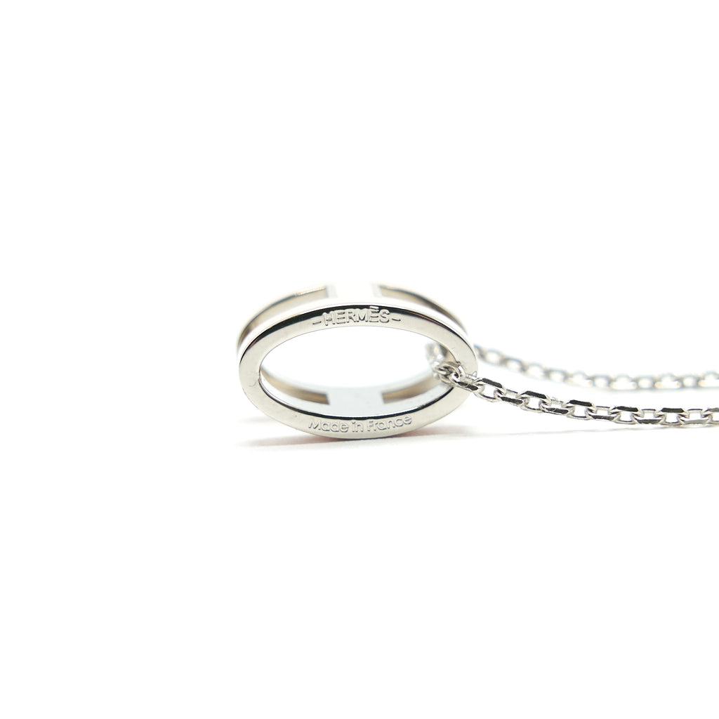 HERMES POP H PENDANT LIGHT PINK IN SILVER