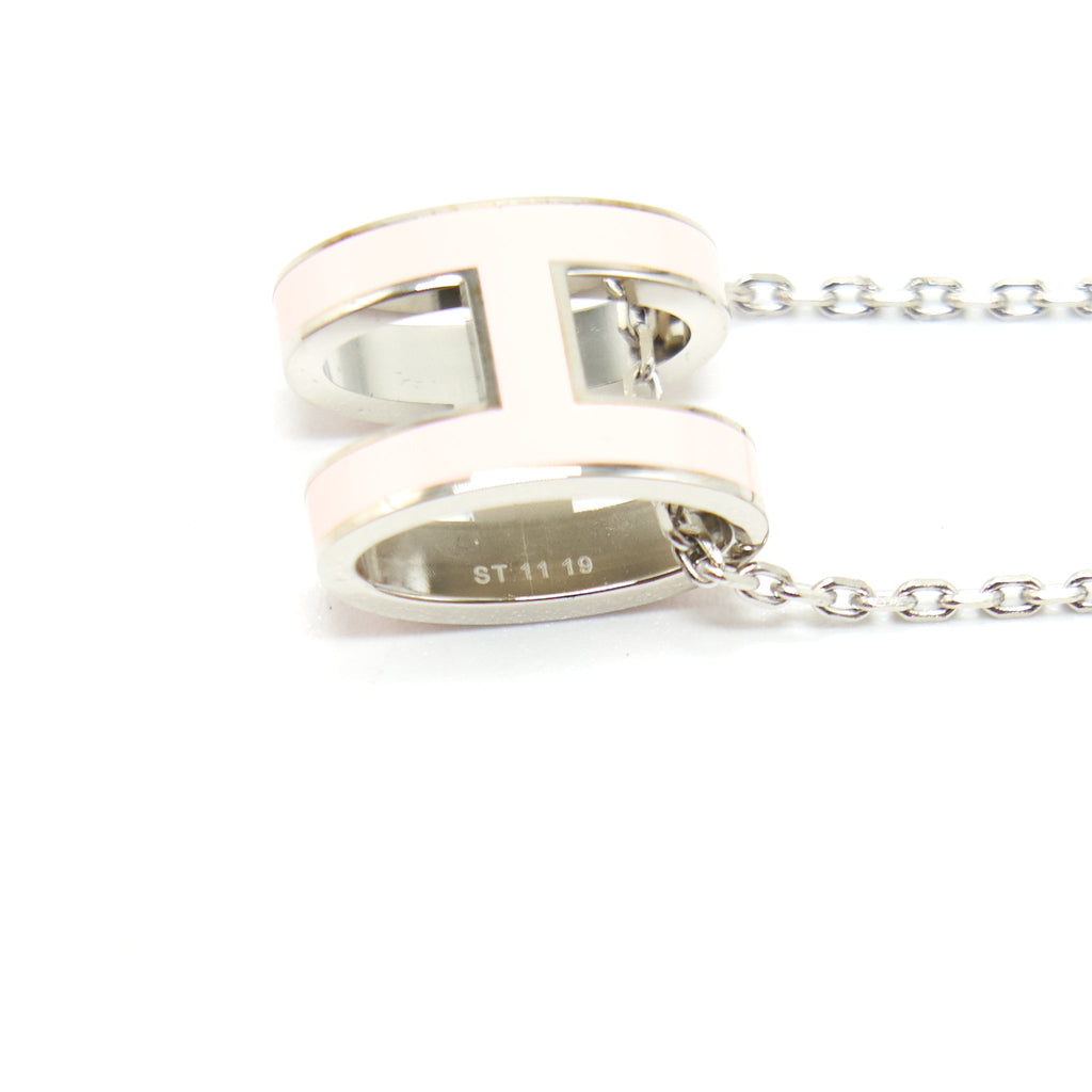 HERMES POP H PENDANT LIGHT PINK IN SILVER