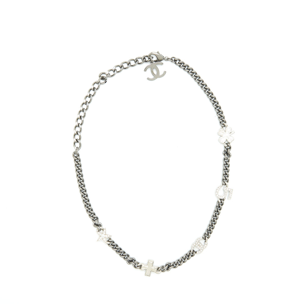 CHANEL CHOKER WITH CRYSTAL CHARMS