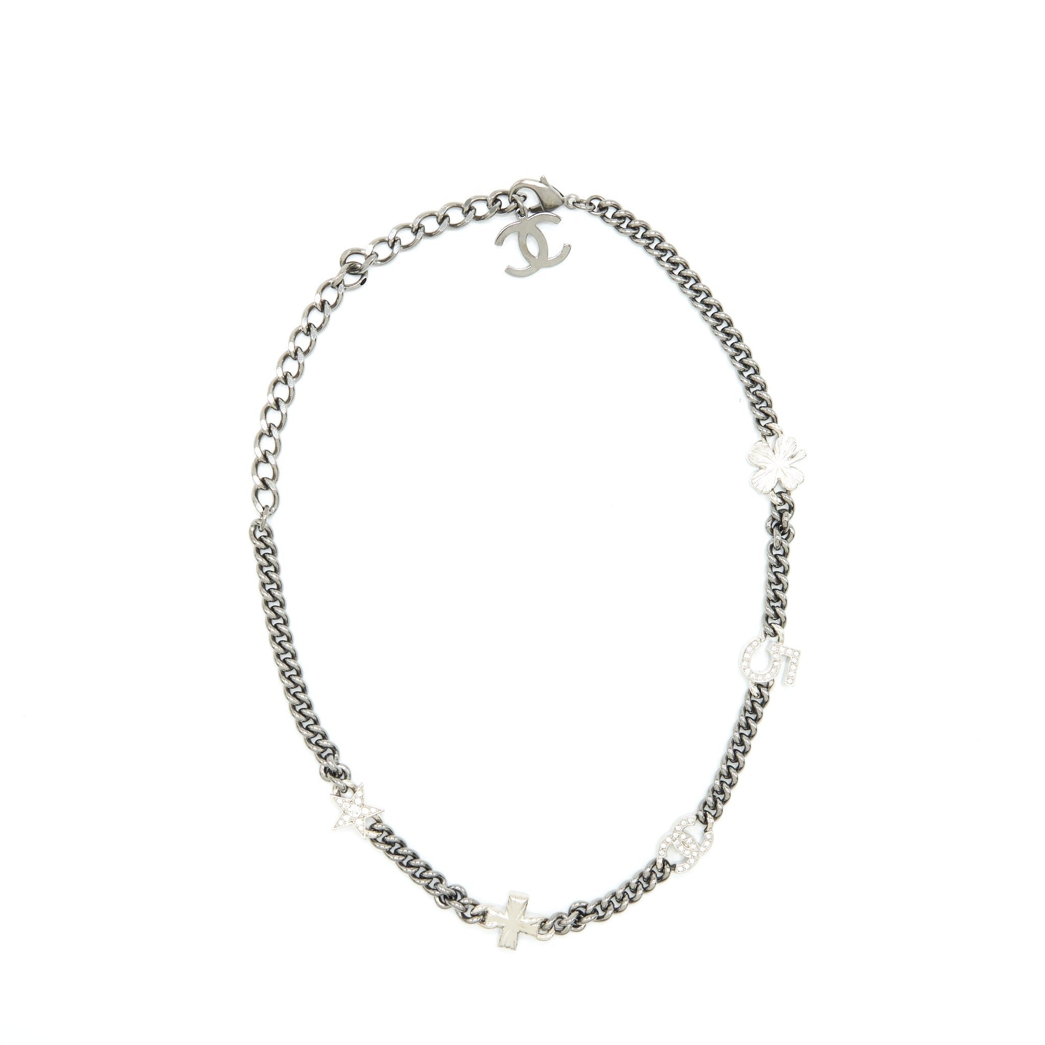 CHANEL CHOKER WITH CRYSTAL CHARMS