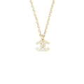 CHANEL MINI CC LOGO NECKLACE WITH CRYSTAL LGHW