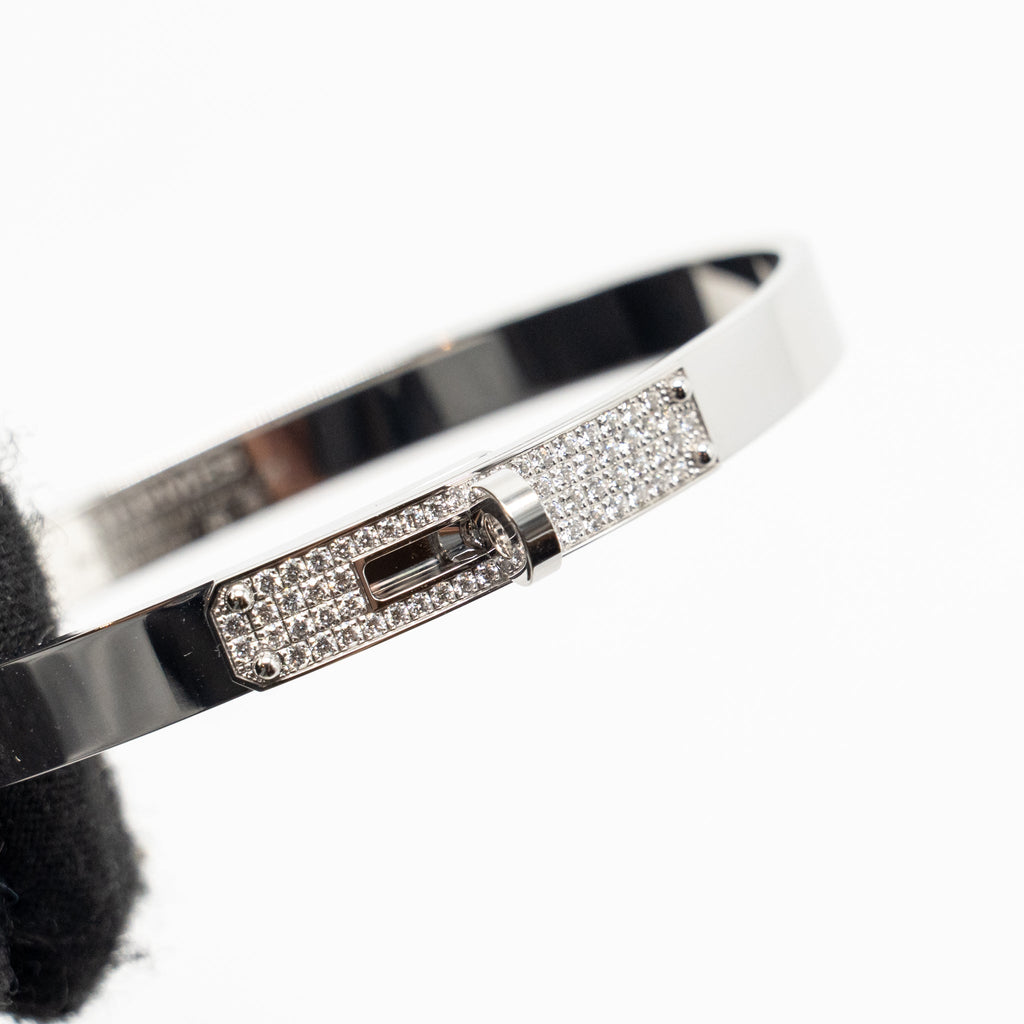 HERMES KELLY BRACELET WHITE GOLD WITH DIAMONDS