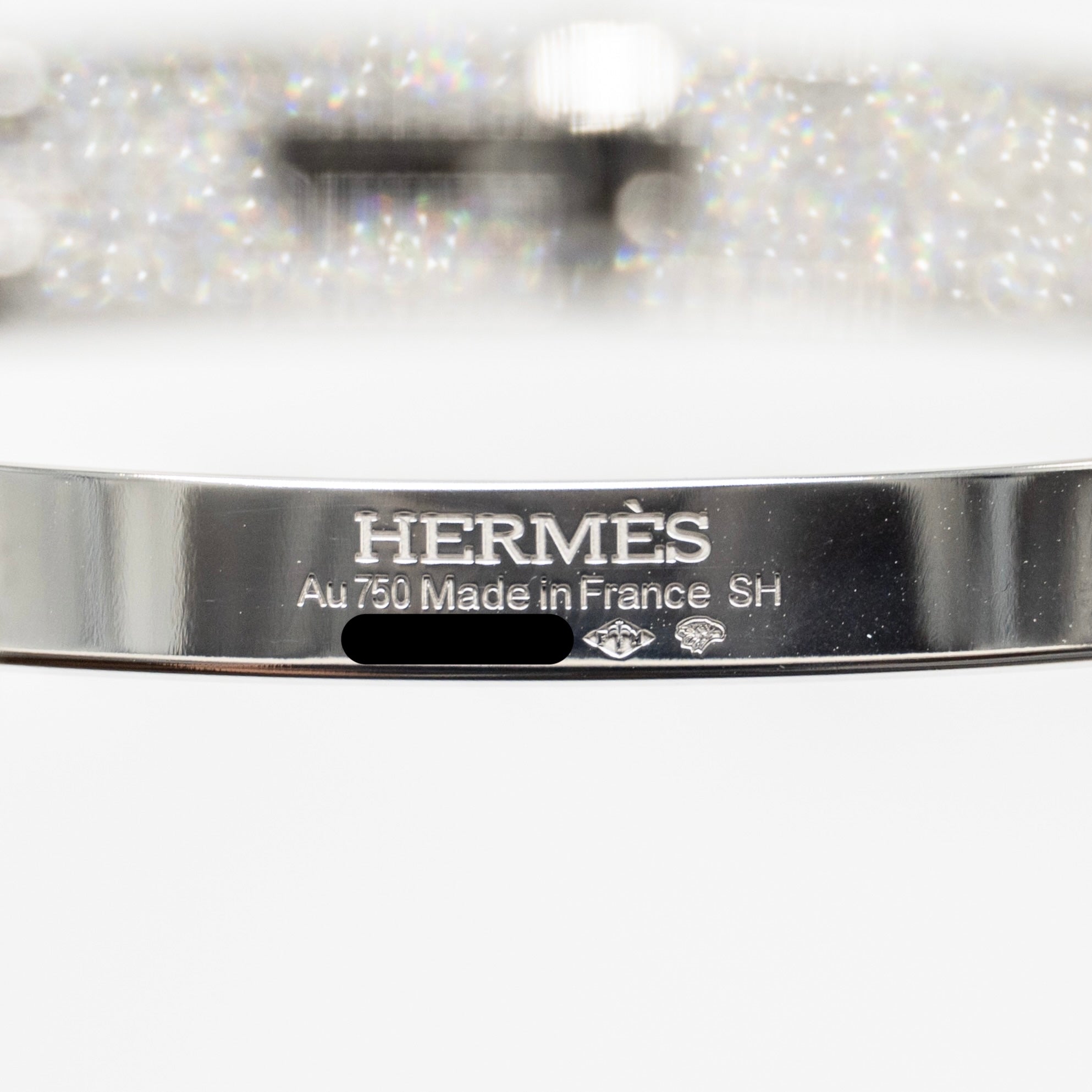 HERMES KELLY BRACELET WHITE GOLD WITH DIAMONDS