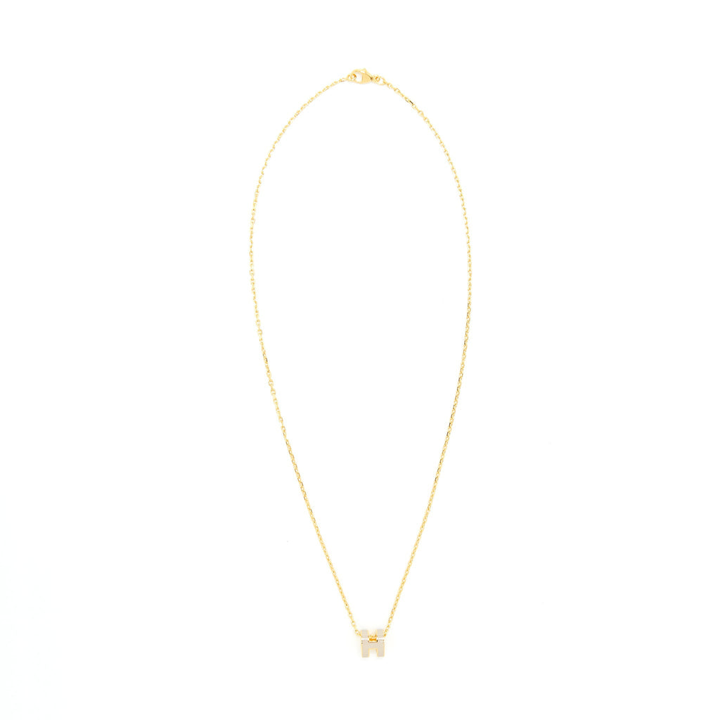 HERMES MINI POP H PENDANT MARRON GLACE GHW