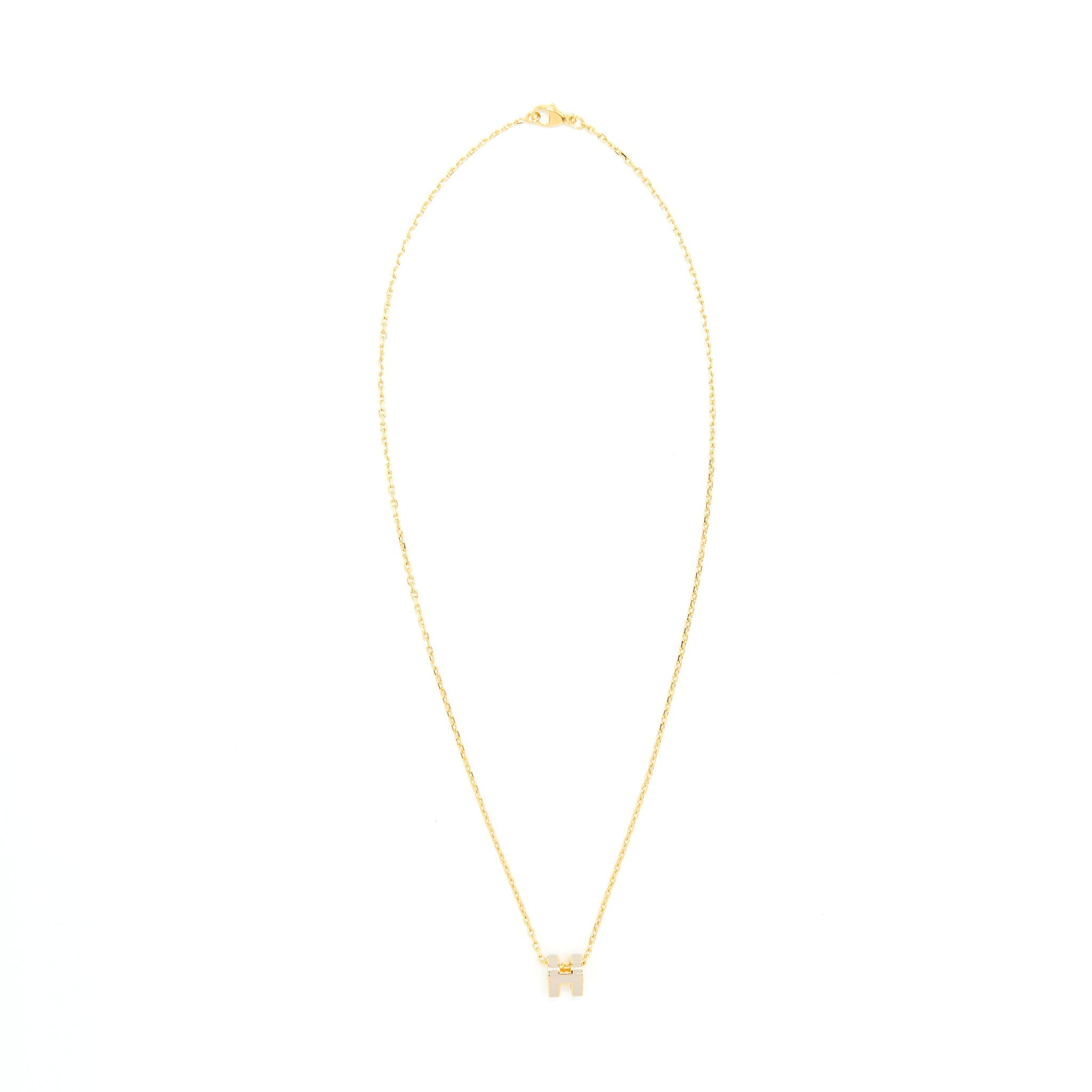 HERMES MINI POP H PENDANT MARRON GLACE GHW