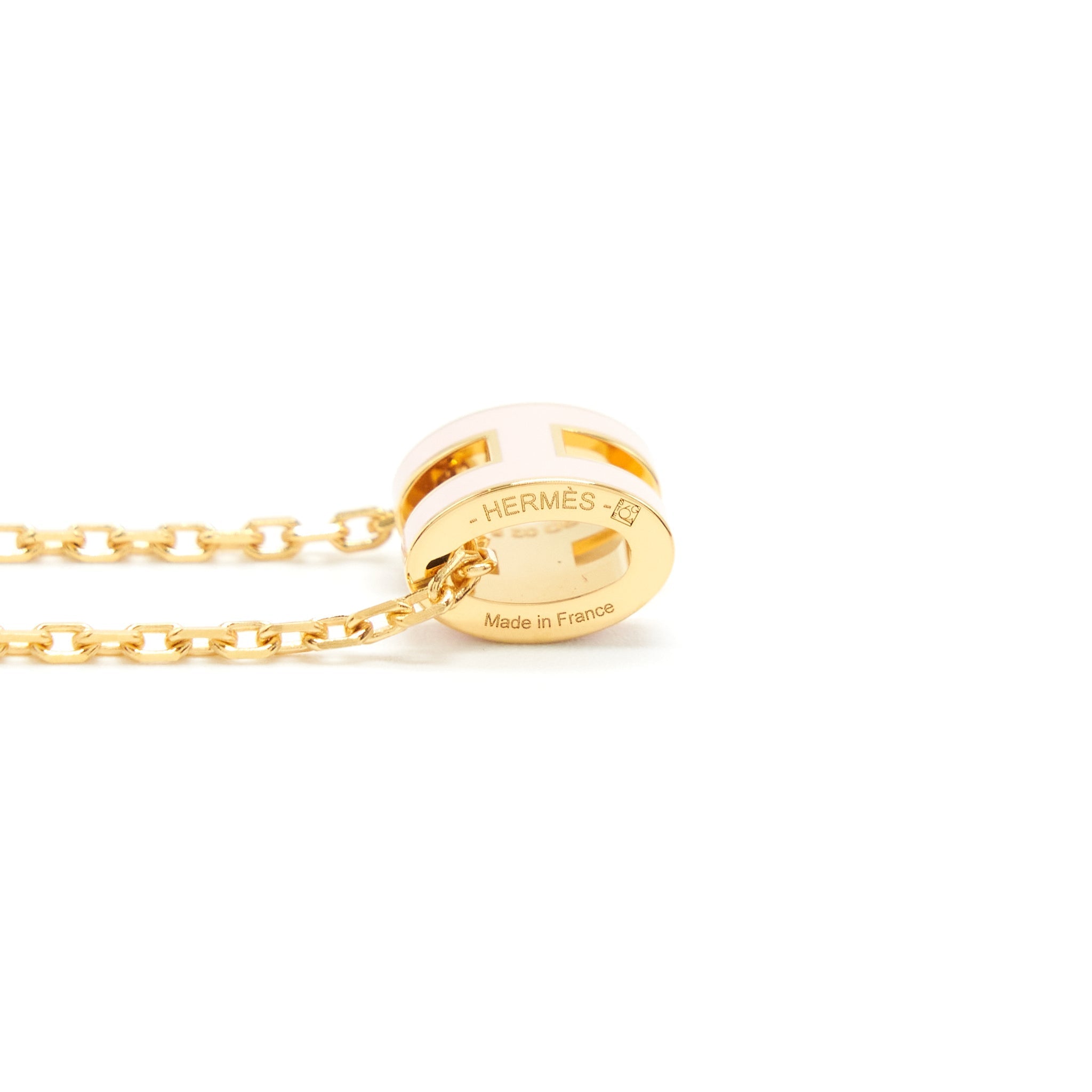 HERMES MINI POP H PENDANT ROSE DRAGEE GHW