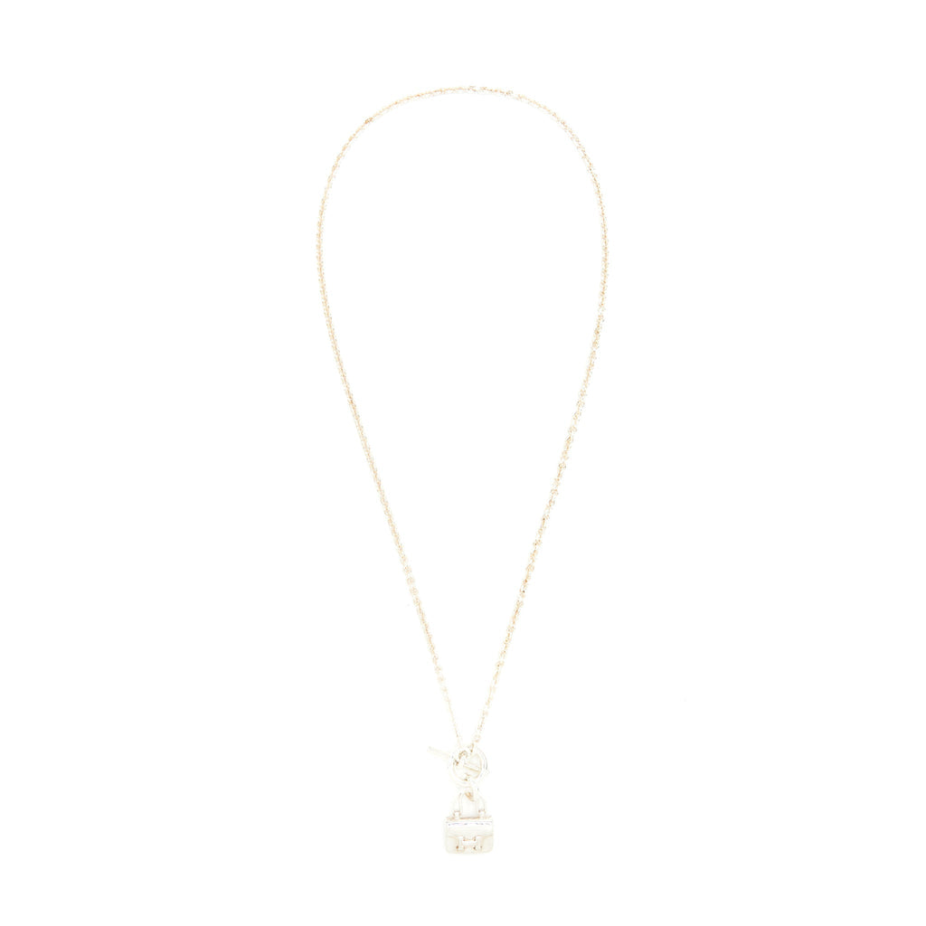 HERMES AMULETTES CONSTANCE PENDANT STERLING SILVER WITH TOGGLE CLOSURE