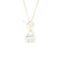 HERMES AMULETTES CONSTANCE PENDANT STERLING SILVER WITH TOGGLE CLOSURE