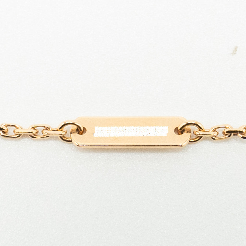 VAN CLEEF AND ARPELS 2021 HOLIDAY LIMITED VINTAGE ALHAMBRA PENDANT, ROSE GOLD/DIAMOND/RHODONITE