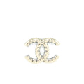 CHANEL CC LOGO MINI HEARTS BROOCH LGHW